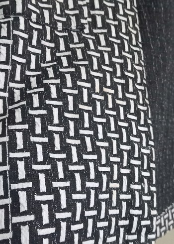 Gri Desenli Kadın Uzun Kaban - Görsel 2