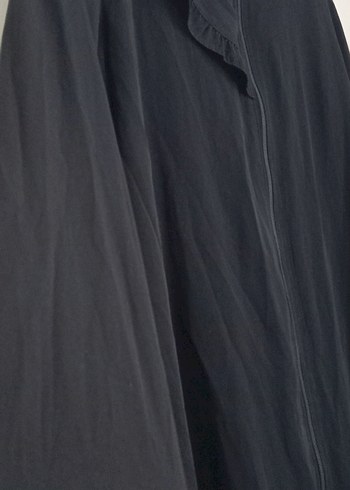 Lacivert Uzun Kollu Rahat Kesim Kadın Elbise - Görsel 2