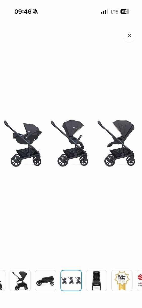 Siyah Joie Bebek Oto Koltuğu ve Puset Chrome - Görsel 5