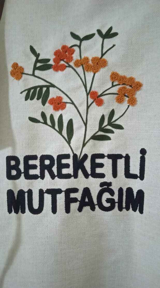 Beyaz Baskılı Mutfak Önlüğü - Görsel 2