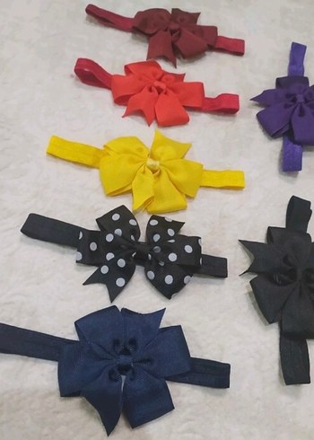 Renkli Bağlamalı Fiyonk Saç Bantları - Görsel 5