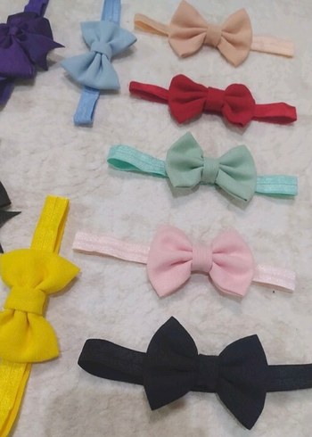 Renkli Bağlamalı Fiyonk Saç Bantları - Görsel 6