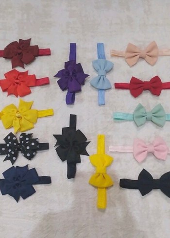 Renkli Bağlamalı Fiyonk Saç Bantları - Görsel 4