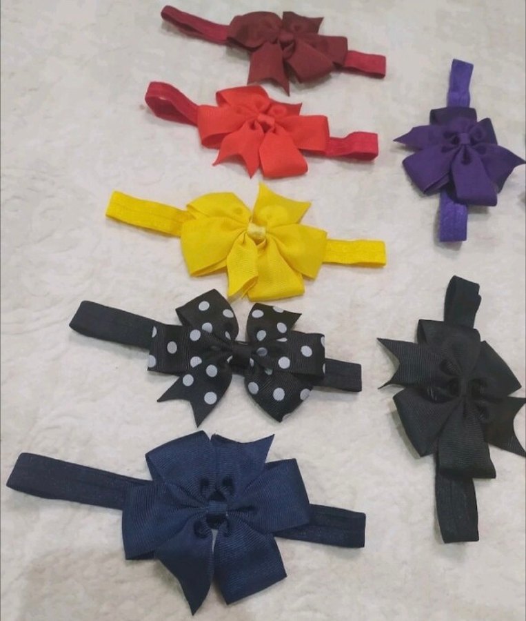 Renkli Bağlamalı Fiyonk Saç Bantları - Görsel 5