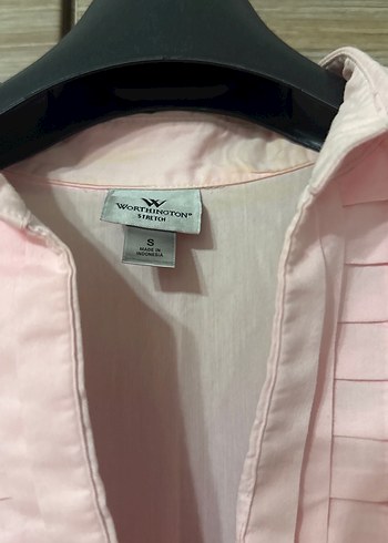 Pembe  Kadın Keten Gömlek - Görsel 2