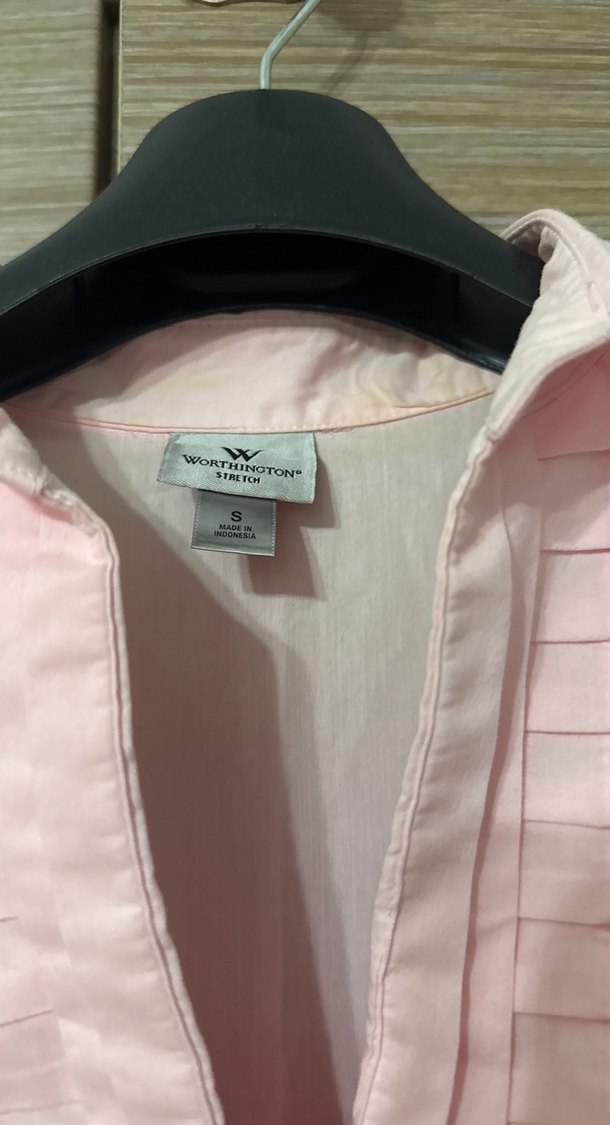 Pembe  Kadın Keten Gömlek - Görsel 2