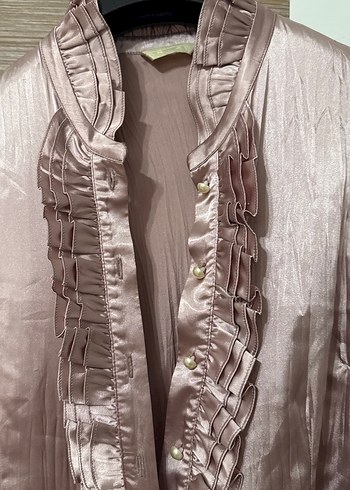 Pembe satrn Uzun Kollu Kadın Gömlek - Görsel 2