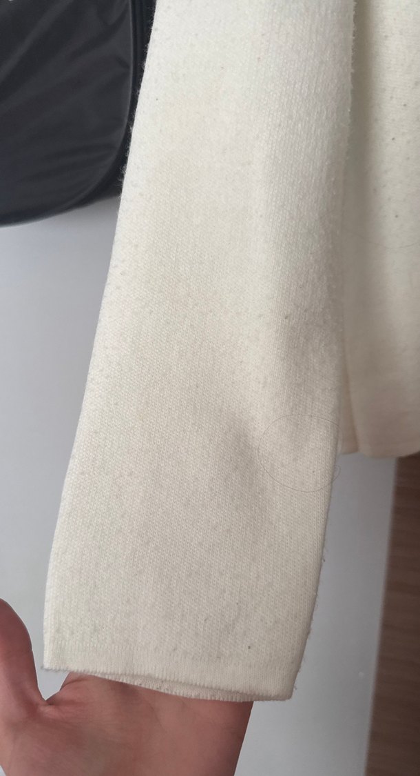 Beyaz Örgü Kadın Kazak - Görsel 4