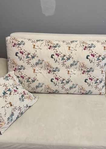 Çiçek Desenli Modern Klasik Beyaz Koltuk - Görsel 5