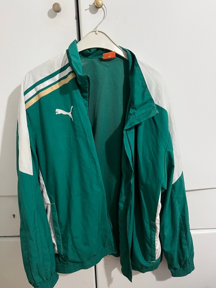 Puma Retro Yeşil-Beyaz Spor Ceket — görsel 4/5