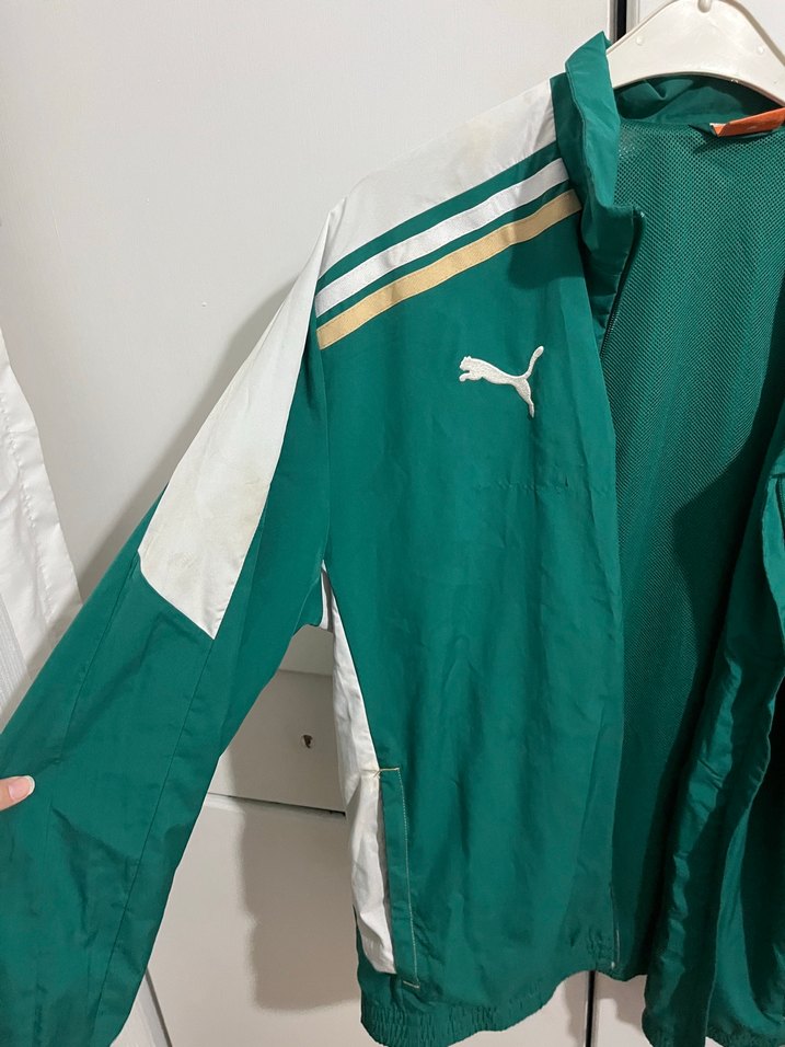 Puma Retro Yeşil-Beyaz Spor Ceket — görsel 2/5