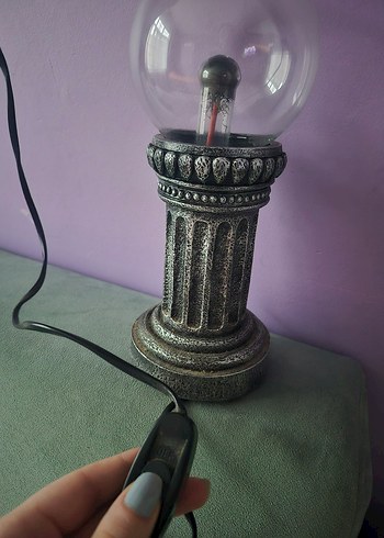 Gri Antik Görünümlü Masa Lambası - Görsel 3