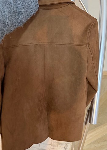 Düğmeli Kahverengi Süet Erkek Ceket - Görsel 3