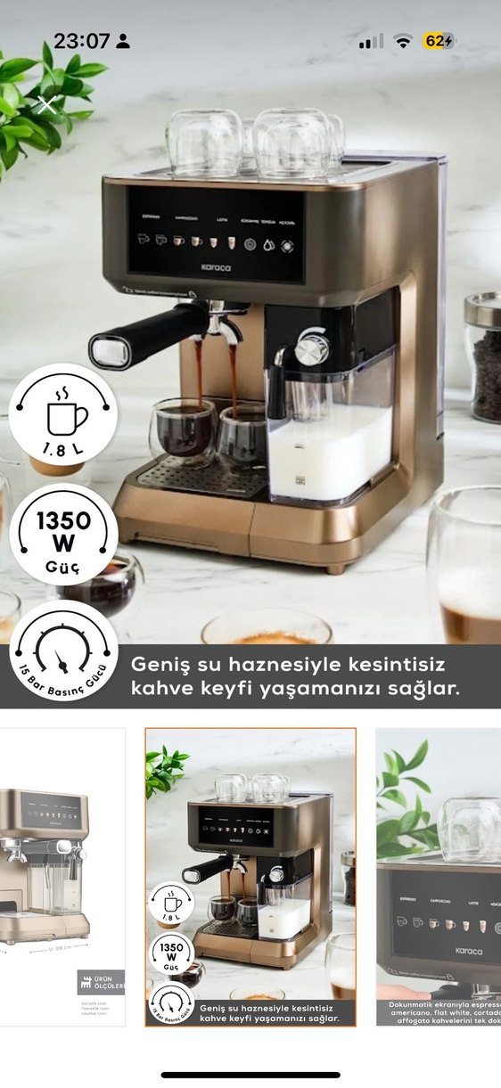 Karaca Kahve Makinesi Bej - Görsel 3