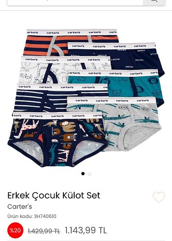 Carter's Erkek Çocuk Çoklu Baskılı Boxer Seti