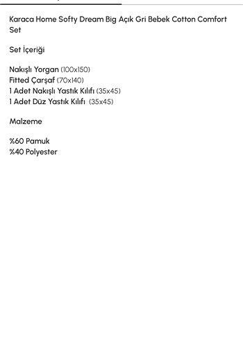 Karaca Home Bebek Yorgan Seti Pamuklu - Görsel 5