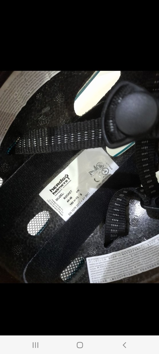 Mavi Baskılı Biker Kask Velcro - Görsel 3