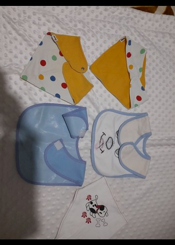 Renkli Baskılı Bebek Önlükleri Seti - Görsel 2