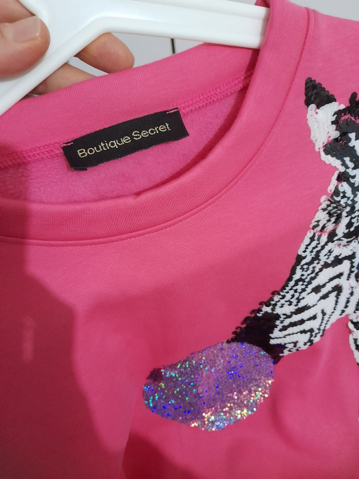 Pembe Zebra Desenli Elbise - Görsel 3