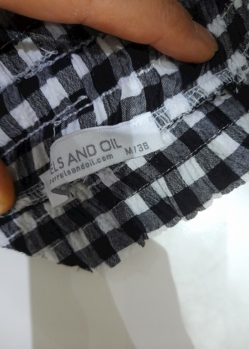 Kadın Siyah Beyaz Ekose Midi Etek - Görsel 3