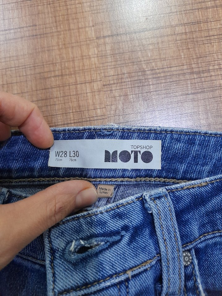 Kadın Mavi Mini Denim Şort - Görsel 3