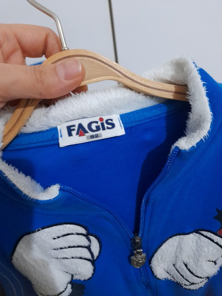 Mavi Kapüşonlu Fermuarlı Erkek Sweatshirt - Görsel 3