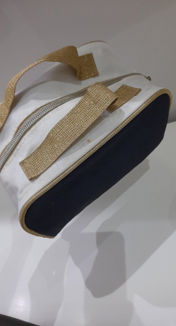 Bohem Yaz Temalı Fermuarlı Beyaz Makyaj Çantası - Görsel 3