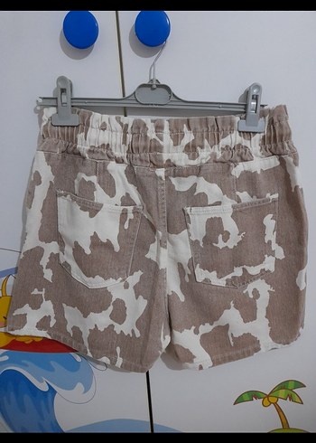 Pamuklu Bej Bağlamalı Mini Şort - Görsel 2