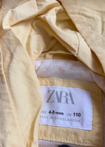 Sarı içi penye astarlı çocuk yağmurluk - Görsel 2