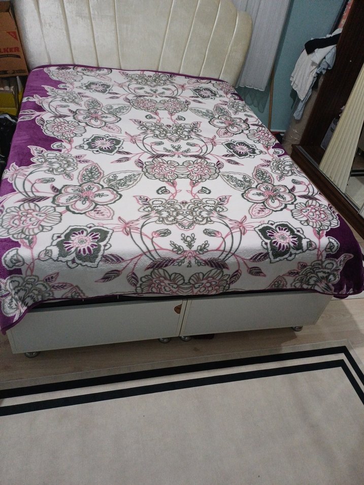 Mor Baskılı çift kişilik Battaniye - Görsel 4