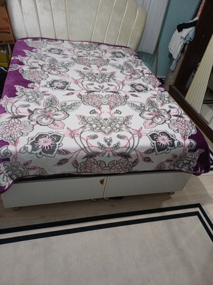 Mor Baskılı çift kişilik Battaniye - Görsel 2