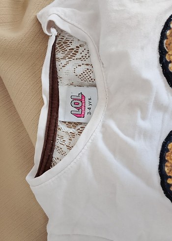 Kız Çocuk Beyaz Kısa Kollu Tişört - Görsel 3