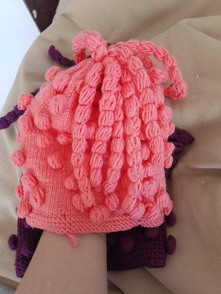 Pembe Örgü Çocuk Bere - Görsel 3