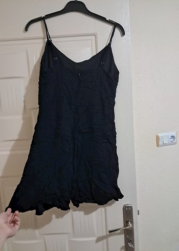 Siyah Mini askılı Kolsuz Tulum - Görsel 4