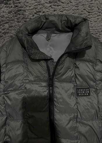 Gri erkek  Yelek, Yüksek Yakalı, Sade - Görsel 3