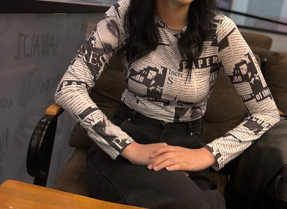 Baskılı Kadın Crop Bluz - Görsel 3