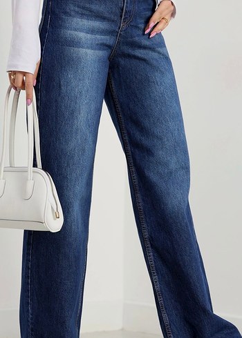 Kadın Lacivert Bol Kesim Jean - Görsel 2