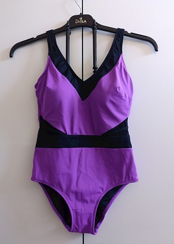 Mor Kemerli Kadın Mayo - Görsel 5