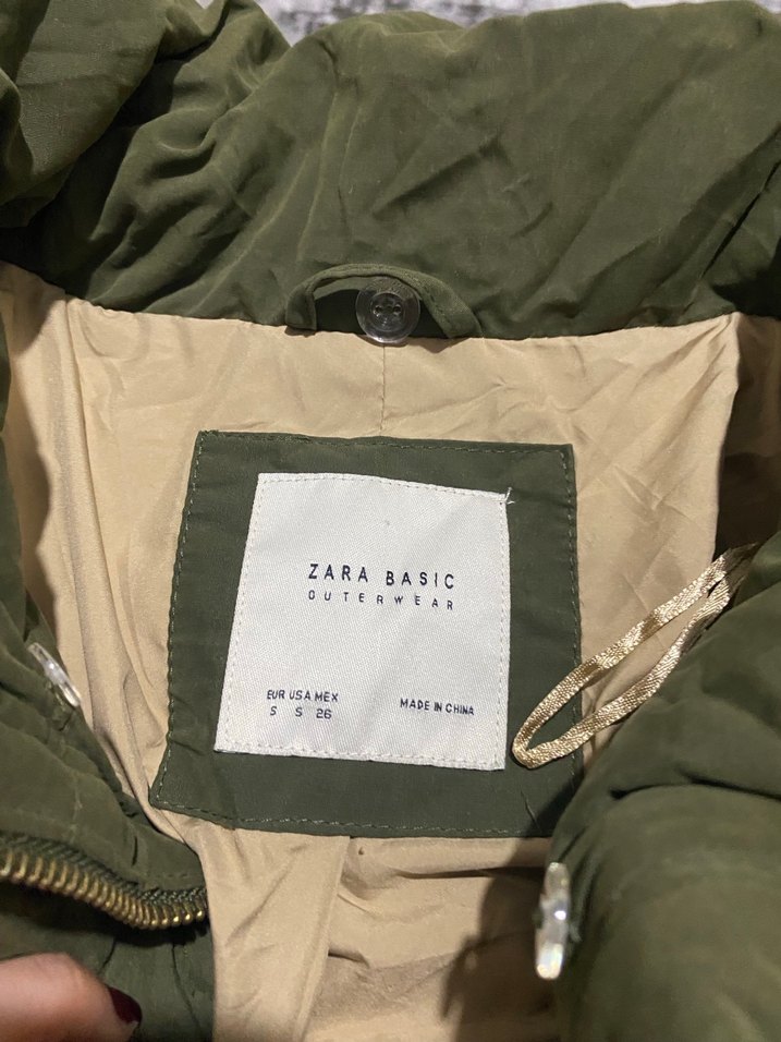 kısa haki yeşil Mont - Görsel 2