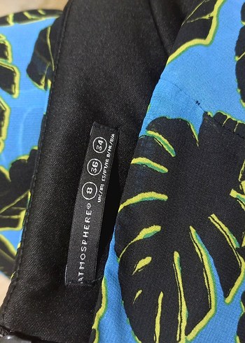 Mavi Desenli Uzun  Elbise - Görsel 4