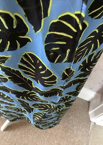 Mavi Desenli Uzun  Elbise - Görsel 3