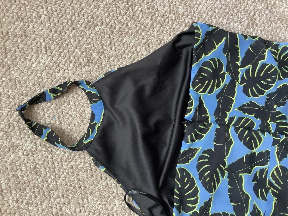 Mavi Desenli Uzun  Elbise - Görsel 2