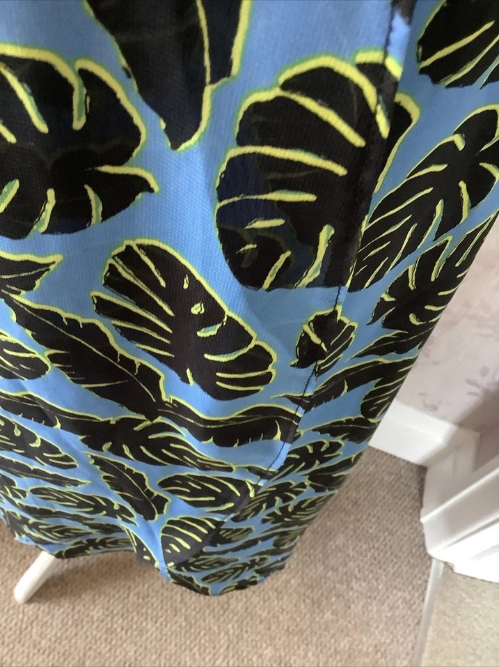 Mavi Desenli Uzun  Elbise - Görsel 3