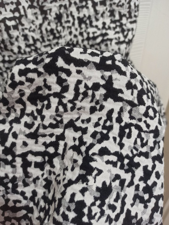 Gri Desenli Elbise - Görsel 5