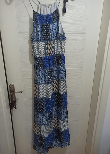 Mavi Bohem, Etnik Desenli, Uzun Askılı Elbise - Görsel 2