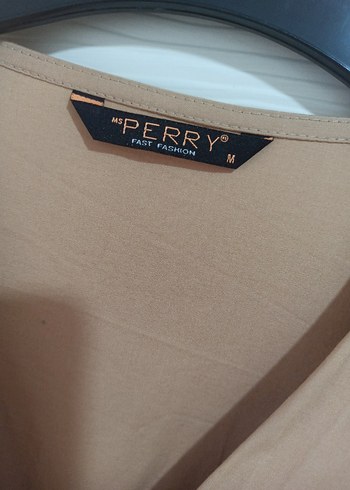 Bej Düğmeli Elbise - Görsel 4