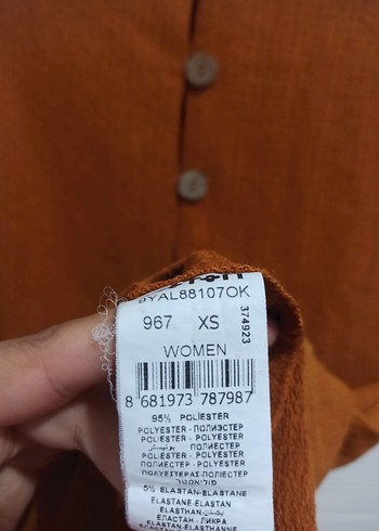 Düğmeli V Yaka Kısa Kollu Elbise - Görsel 4