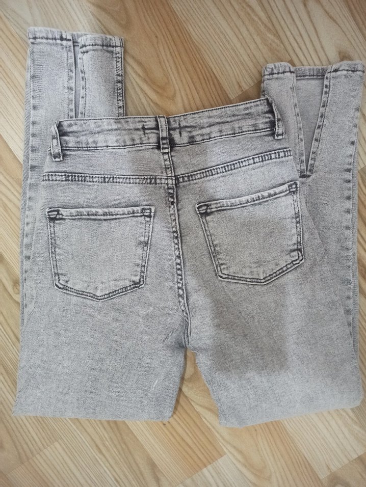 Gri Regular Fit Tie-Dye Kadın Jean - Görsel 3