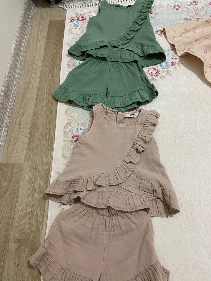 Kadın Mavi Denim Mini Askılı Salopet - Görsel 4