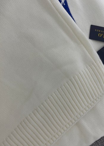 RL Beyaz Erkek Triko Kazak - Görsel 5